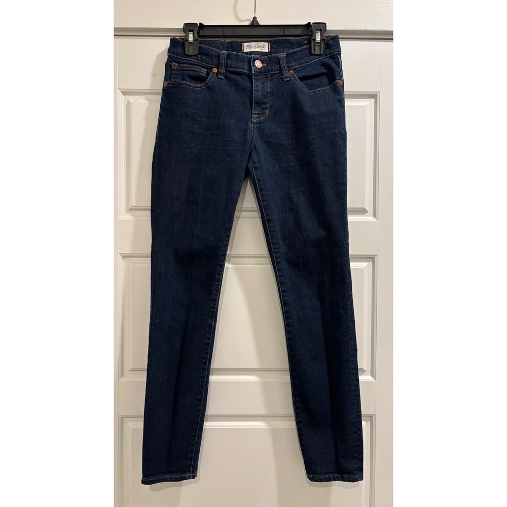 Madewell Womens Skinny Jeans Dark Wash Denim Blue Size 28 Inseam 27